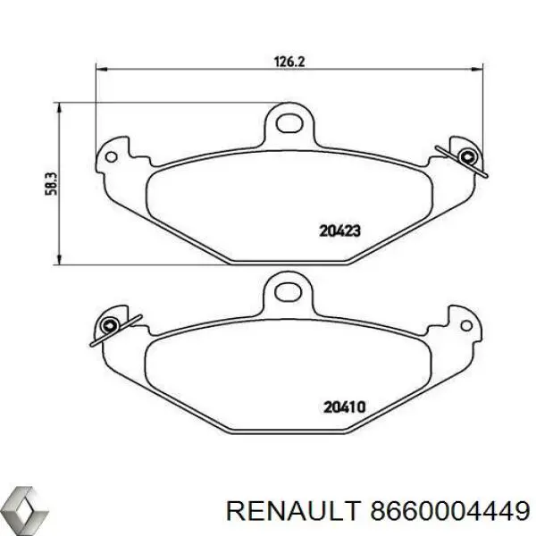 Супорт гальмівний задній правий Renault 21 (S48) (Рено 21)