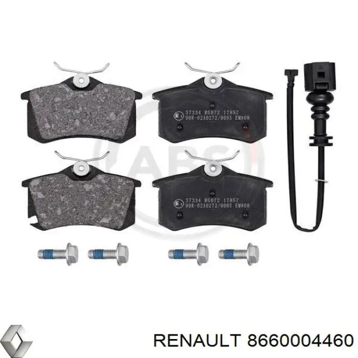 8660004460 Renault (RVI) Колодки гальмівні задні, дискові