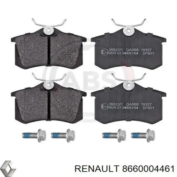 Купити 8660004461 Renault (RVI) Задні колодки
