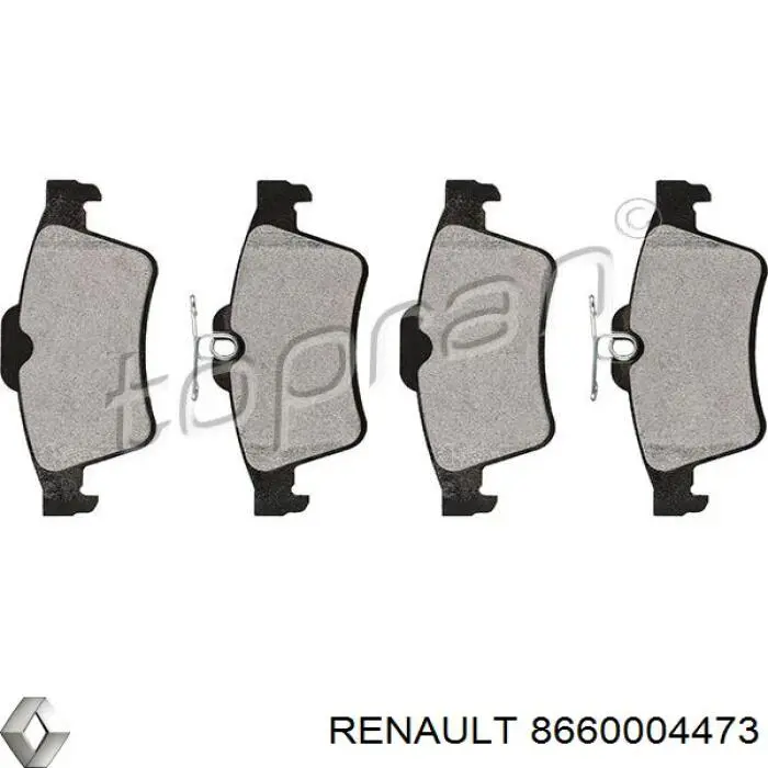 Купити 8660004473 Renault (RVI) Задні колодки