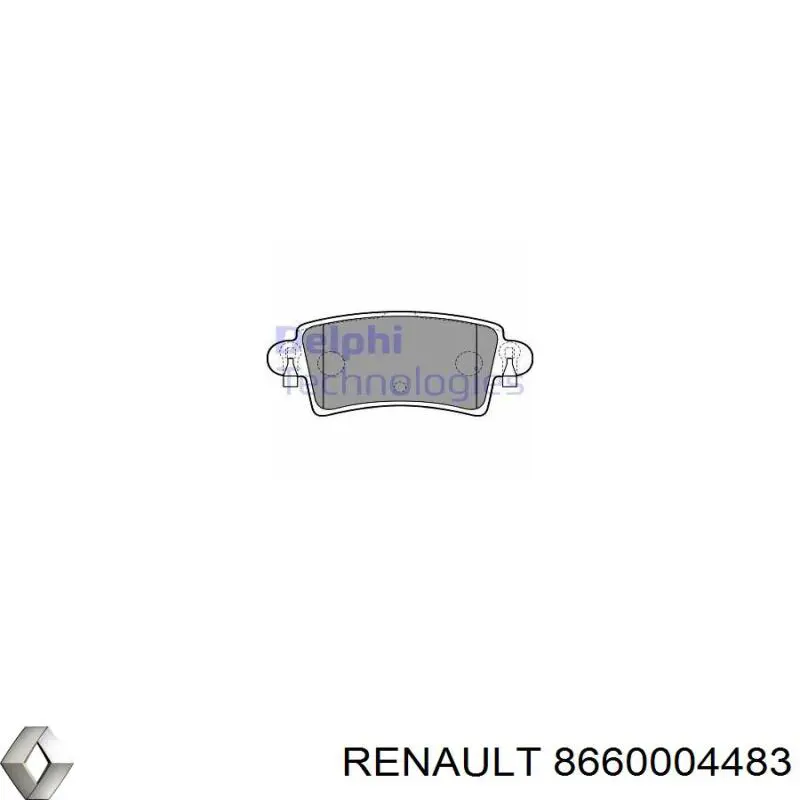 Задні гальмівні колодки Renault (RVI) 8660004483 ціна, від 16.43 USD