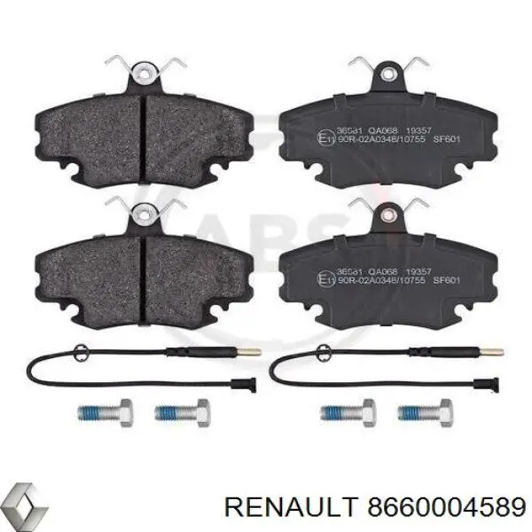 Гальмівні колодки Renault (RVI) 8660004589 ціна, від 15.39 USD