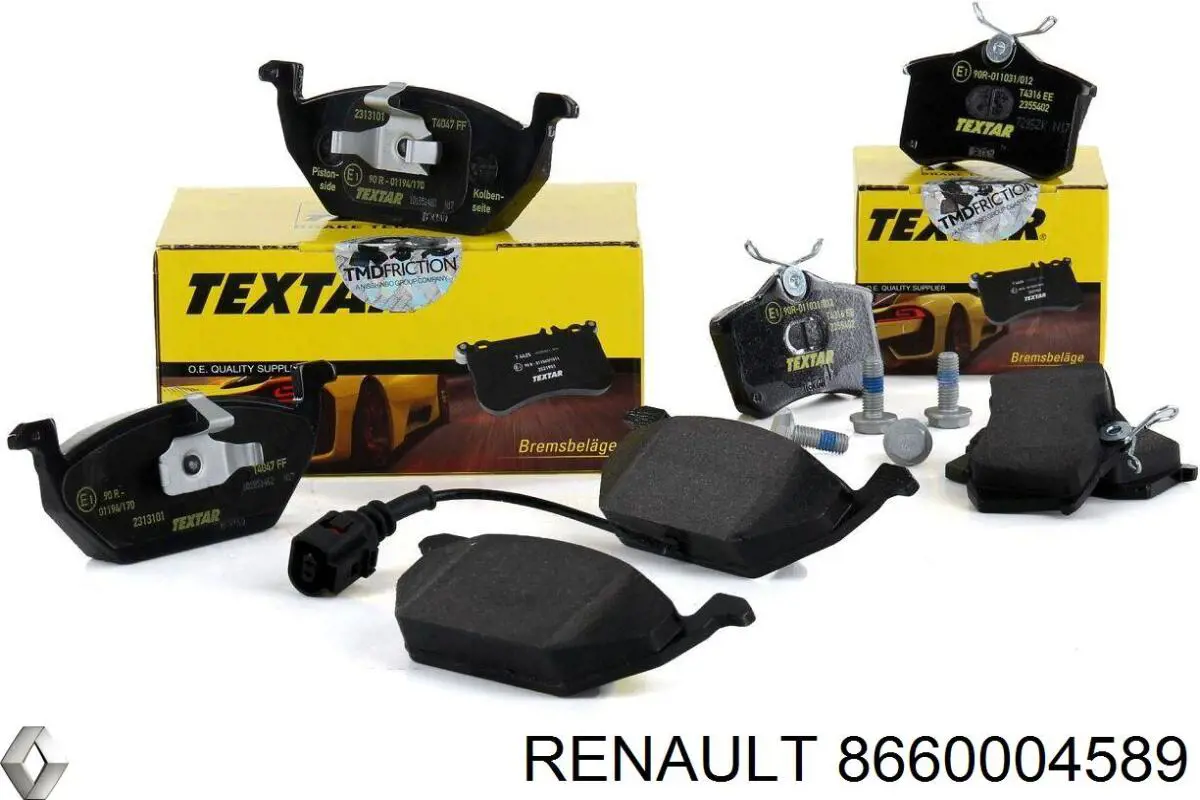 Передні тормозні колодки 8660004589 Renault (RVI)