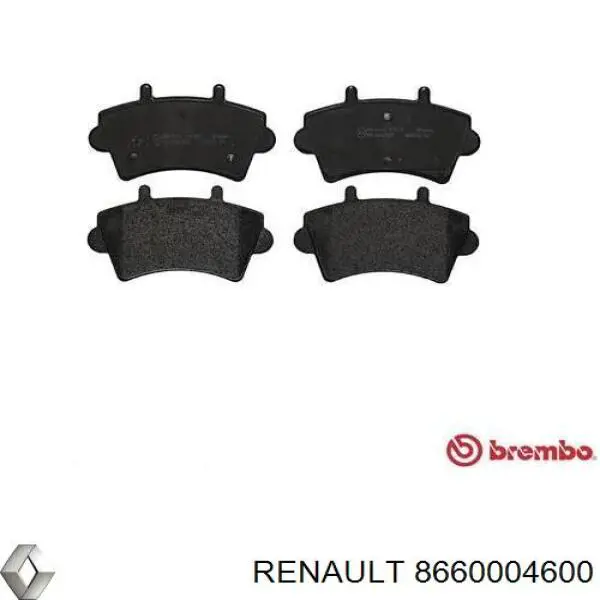 8660004600 Renault (RVI) колодки гальмівні передні, дискові