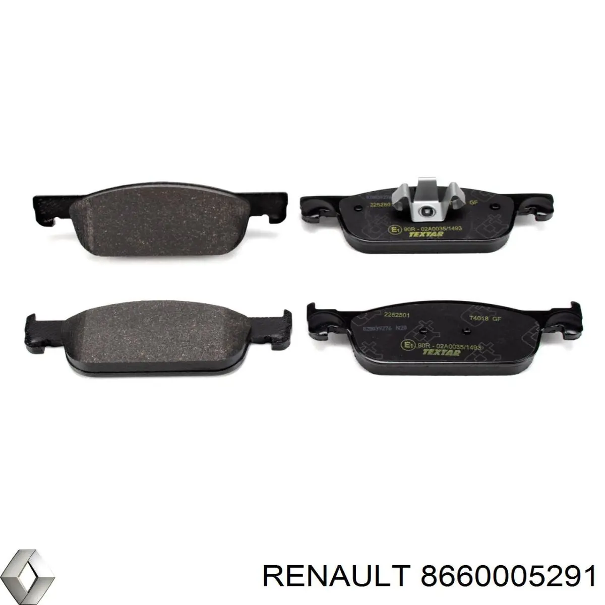 Колодки гальмівні передні, дискові 8660005291 Renault (RVI)