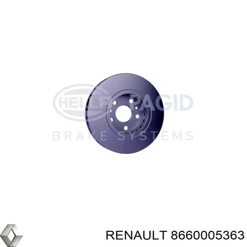 Диск переднього гальма Renault (RVI) 8660005363 ціна, від 65.41 USD