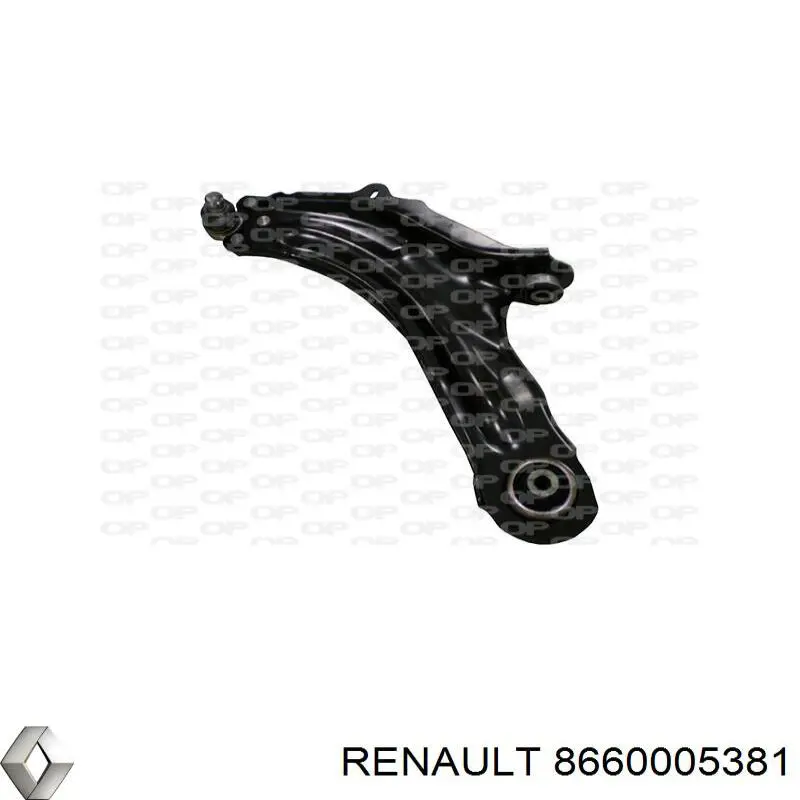 Важіль передньої підвіски нижній, правий 8660005381 Renault (RVI)