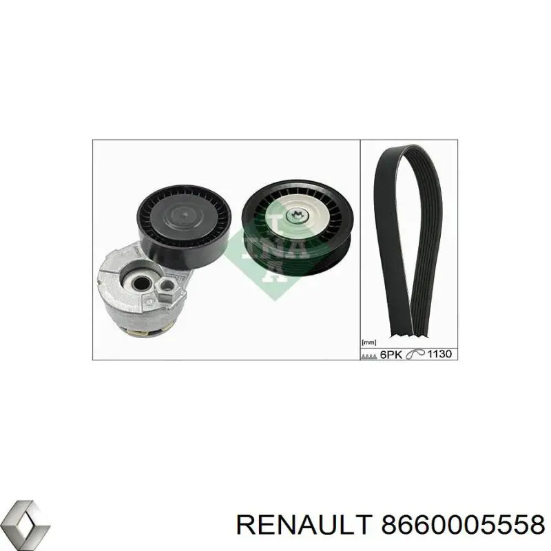 Натягувач приводного ременя Renault (RVI) 8660005558 ціна, від 22.57 USD