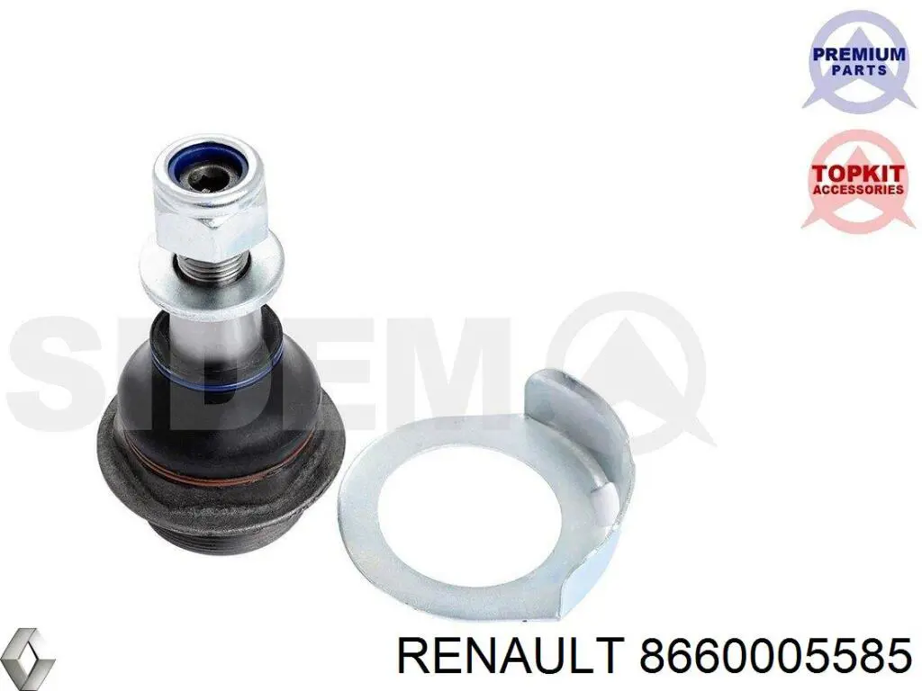 Кульова опора, нижня, ліва Renault (RVI) 8660005585 ціна, від 15.30 USD