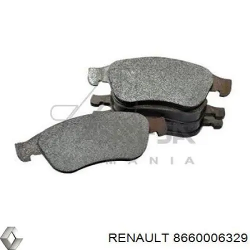 Передні тормозні колодки 8660006329 Renault (RVI)