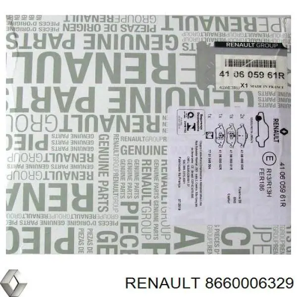 8660006329 Renault (RVI) Передні гальмівні колодки