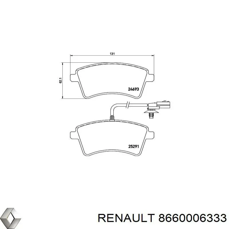  Renault (RVI) 8660006333 ціна, від 30.39 USD