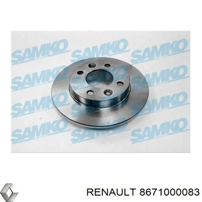 8671000083 Renault (RVI) диск гальмівний передній