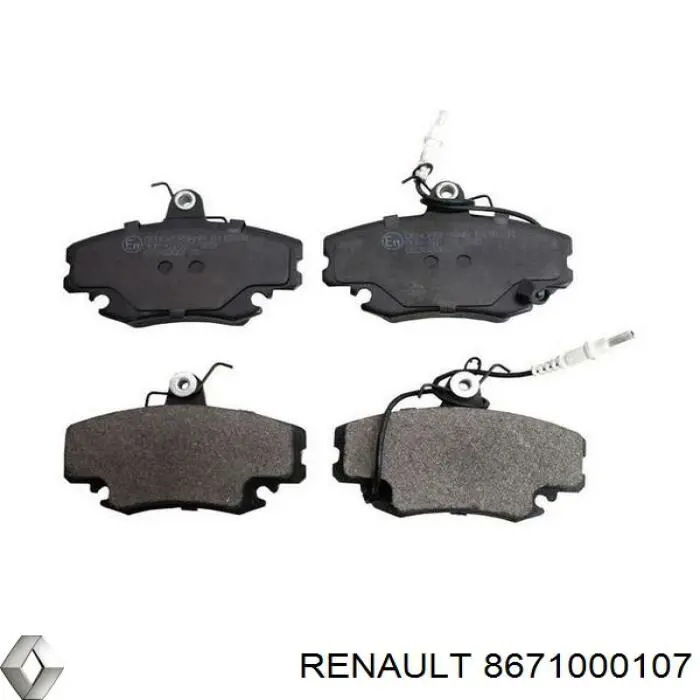 Передні тормозні колодки 8671000107 Renault (RVI)