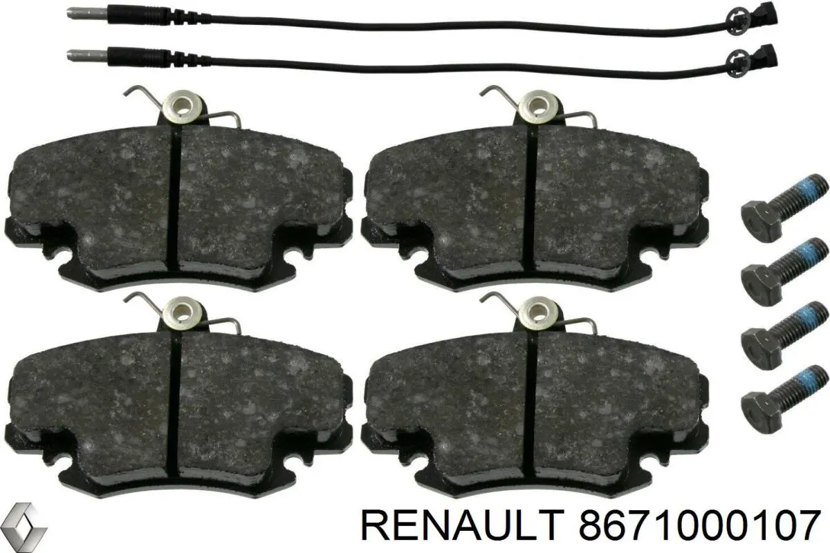 8671000107 Renault (RVI) колодки гальмівні передні, дискові