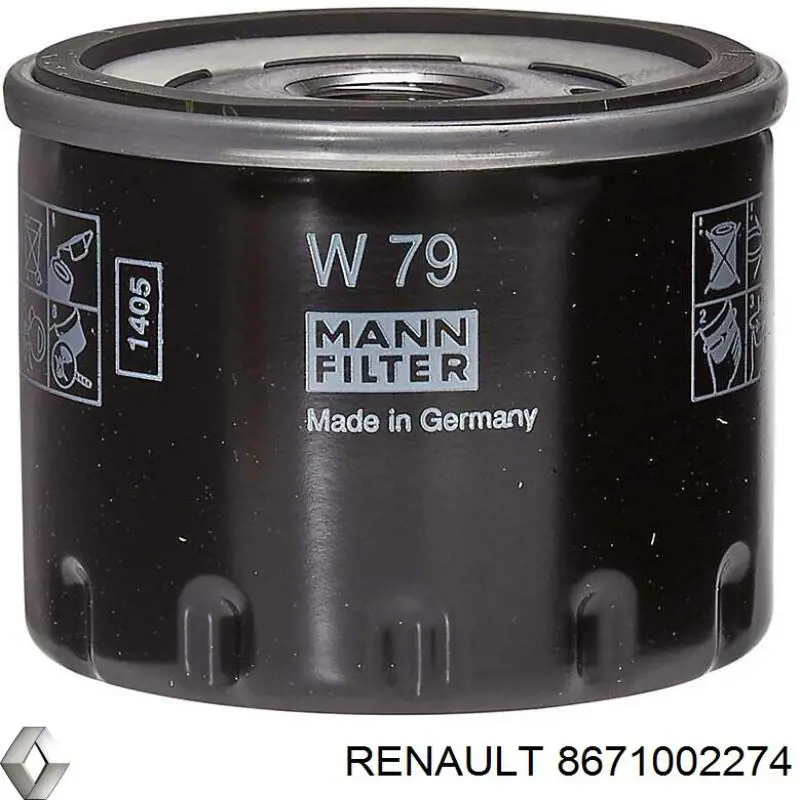 8671002274 Renault (RVI) фільтр масляний