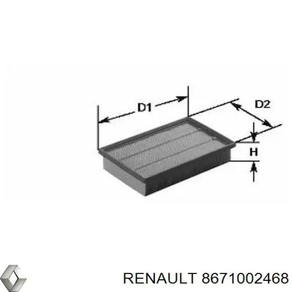 8671002468 Renault (RVI) фільтр повітряний