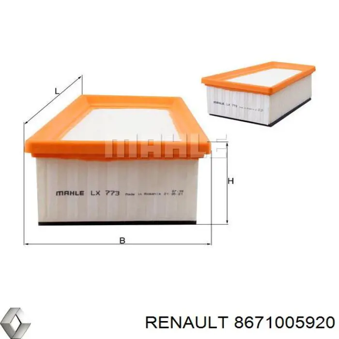 8671005920 Renault (RVI) фільтр повітряний