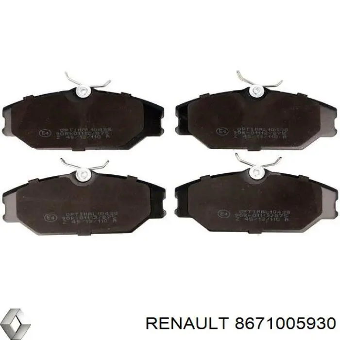 Купити 8671005930 Renault (RVI) Колодки гальмівні передні, дискові