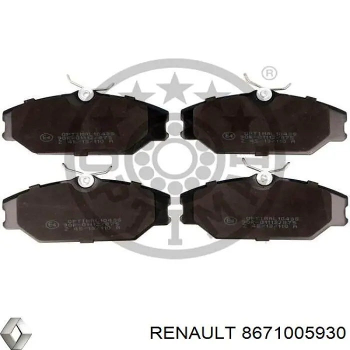 Гальмівні колодки Renault (RVI) 8671005930 ціна, від 18.12 USD
