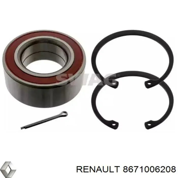 Комплект підшипник маточини передньої Renault (RVI) 8671006208 ціна, від 11.30 USD