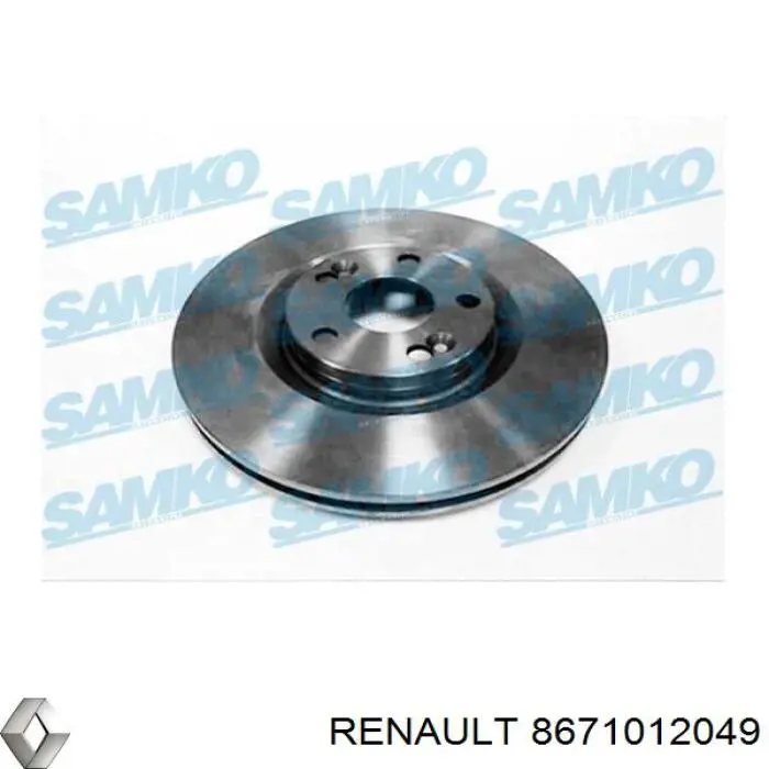 8671012049 Renault (RVI) диск гальмівний передній