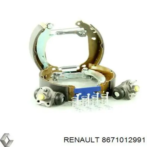 8671012991 Renault (RVI) колодки гальмівні задні барабанні, в зборі з циліндруми, комплект