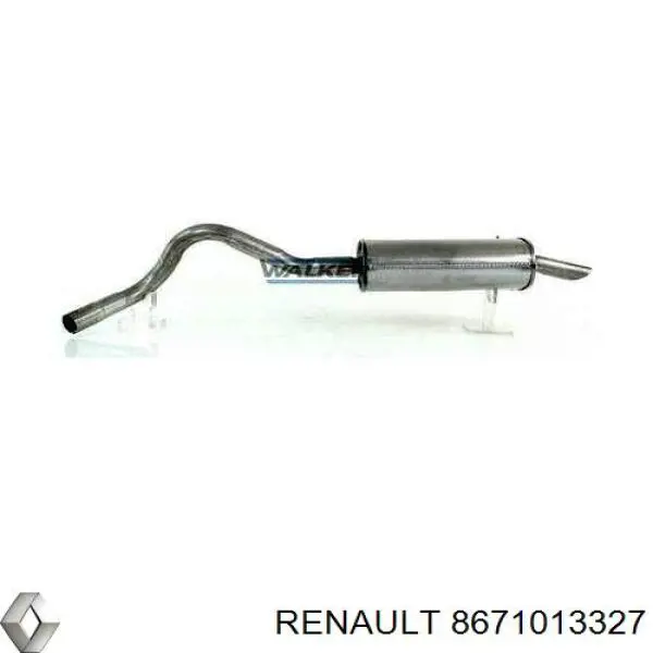 8671013327 Renault (RVI) Глушник, задня частина