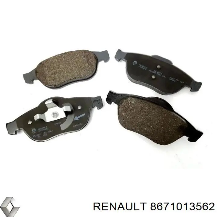 8671013562 Renault (RVI) колодки гальмівні передні, дискові