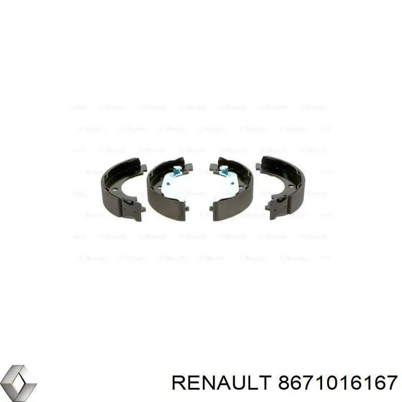 Купити 8671016167 Renault (RVI) Колодки гальмівні задні барабанні, в зборі з циліндруми, комплект