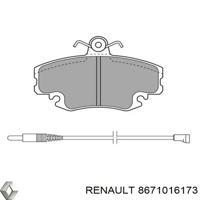 Гальмівні колодки Renault (RVI) 8671016173 ціна, від 17.60 USD