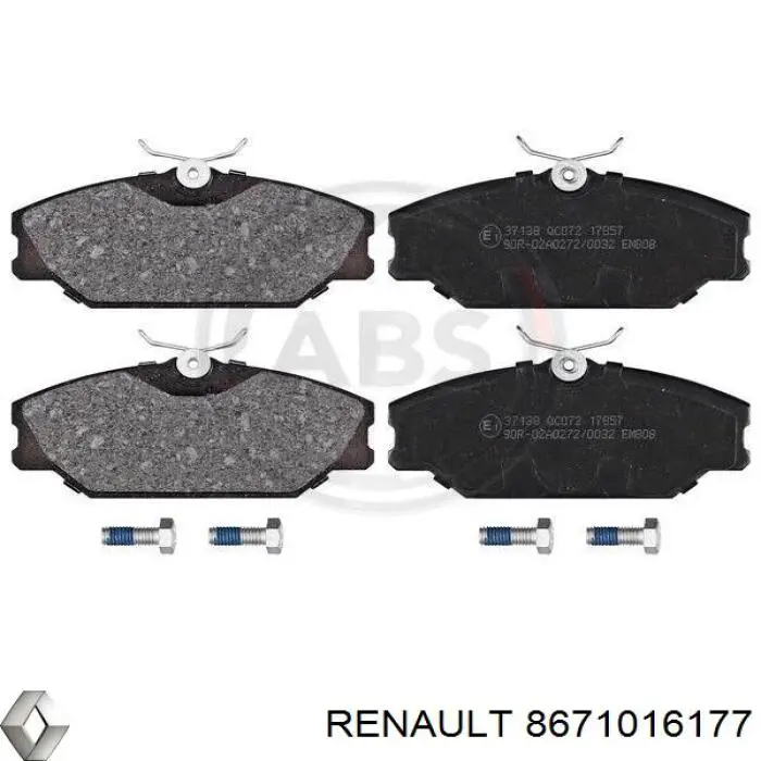8671016177 Renault (RVI) колодки гальмівні передні, дискові