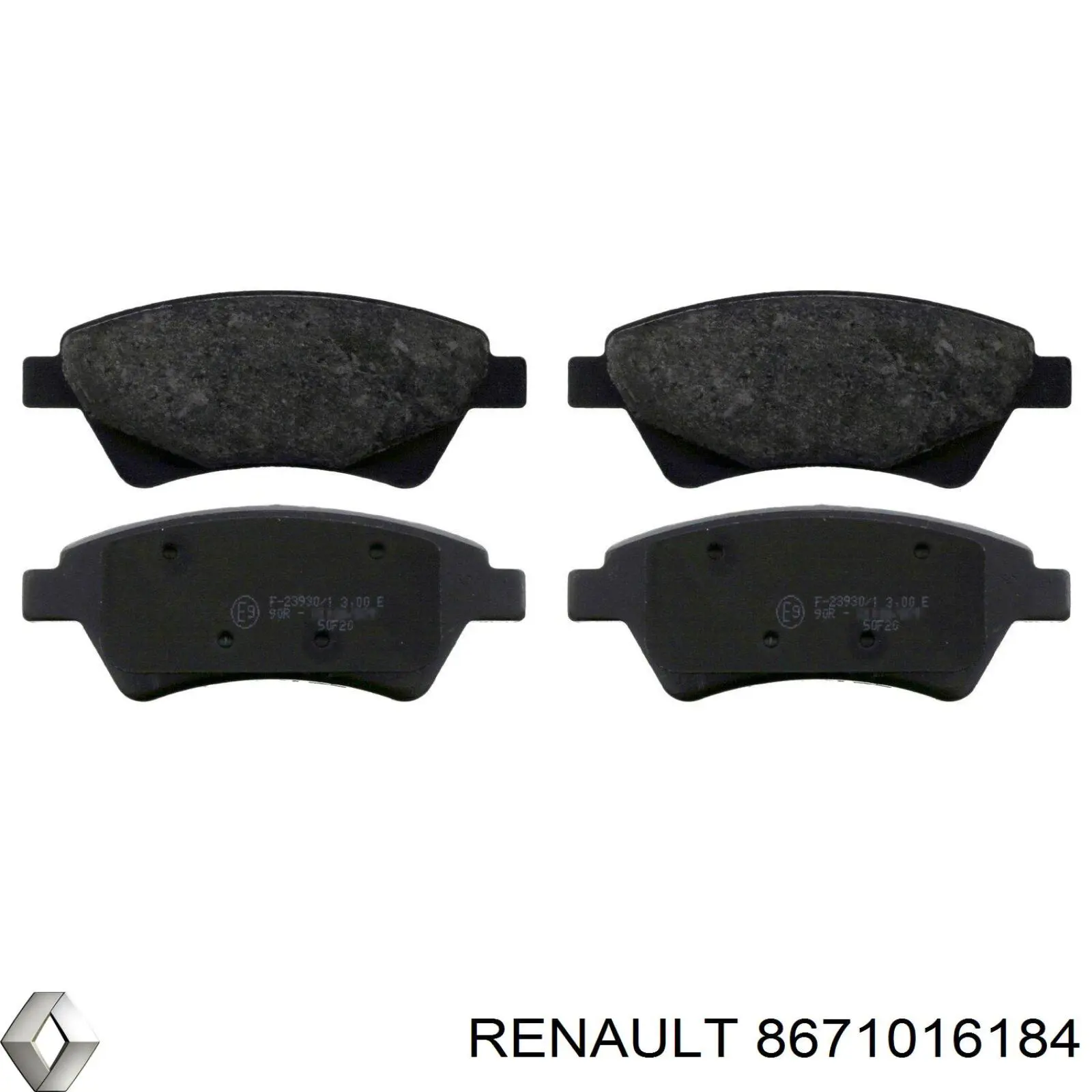 8671016184 Renault (RVI) колодки гальмівні передні, дискові