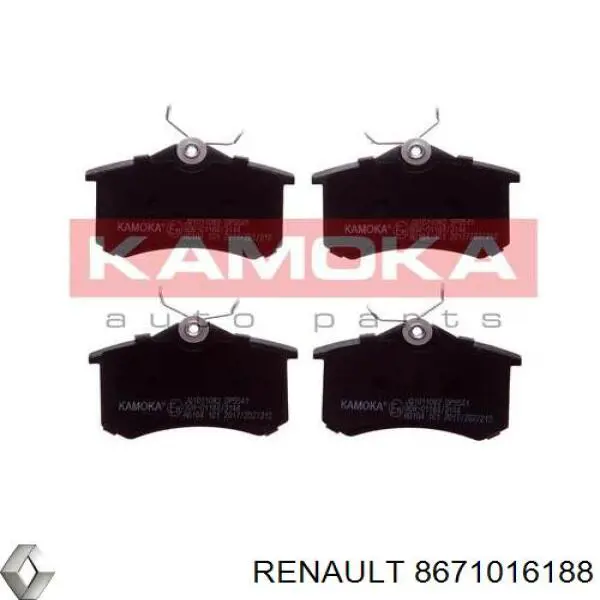 8671016188 Renault (RVI) колодки гальмові задні, дискові