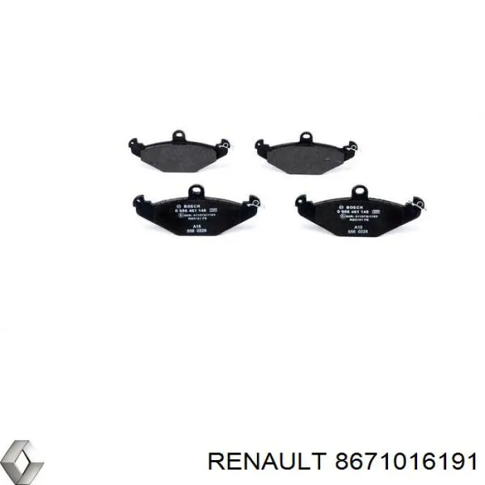 Колодки гальмові задні, дискові 8671016191 Renault (RVI)