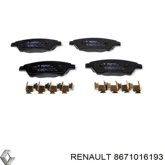 Гальмівні колодки Renault (RVI) 8671016193 ціна, від 19.36 USD