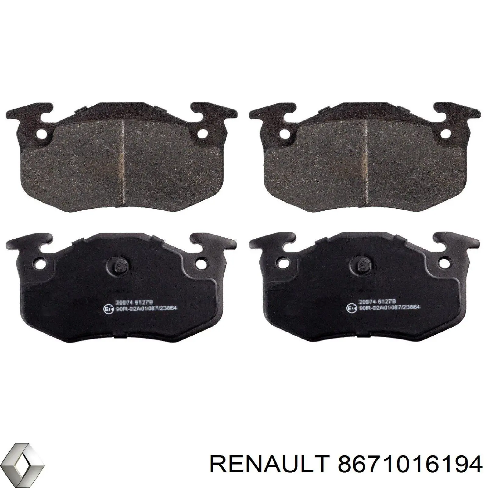 8671016194 Renault (RVI) колодки гальмові задні, дискові