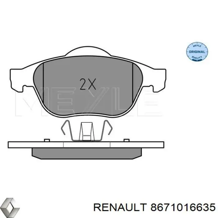 8671016635 Renault (RVI) колодки гальмівні передні, дискові