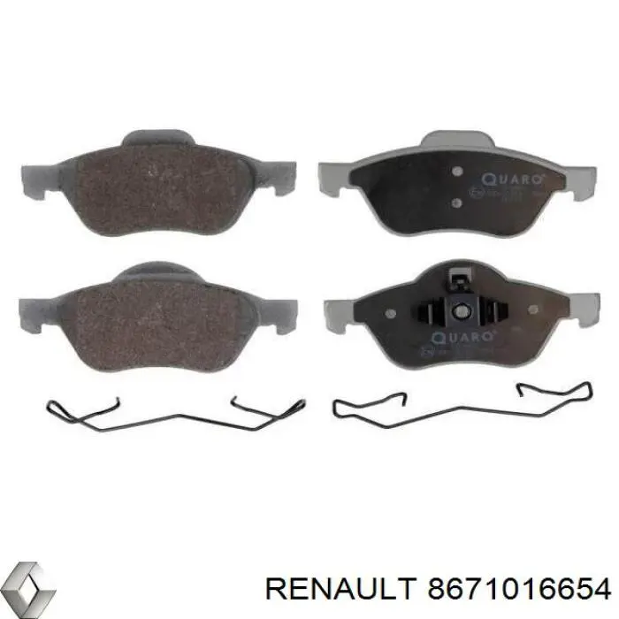 Купити 8671016654 Renault (RVI) Колодки гальмівні передні, дискові