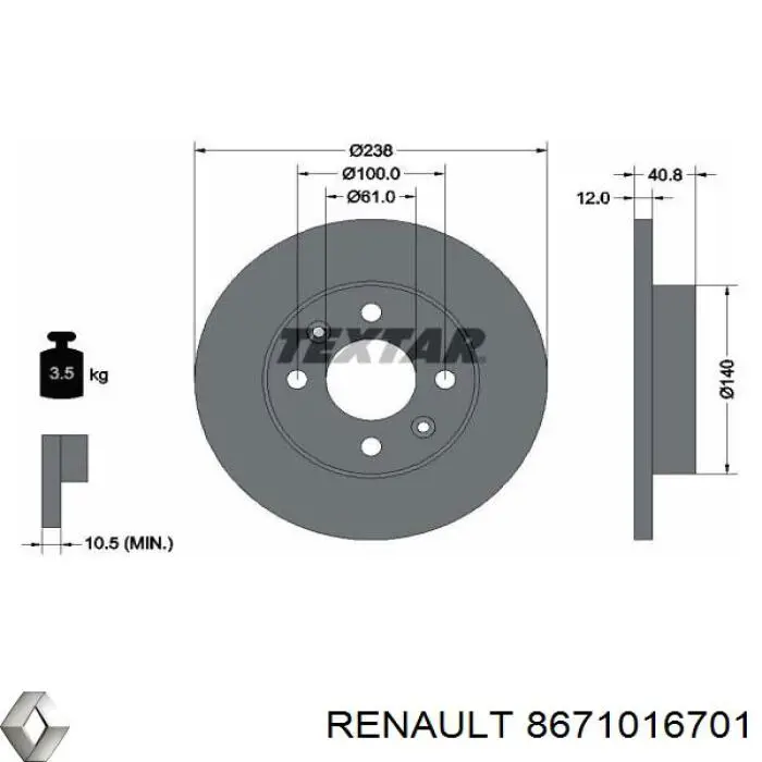 8671016701 Renault (RVI) колодки гальмівні передні, дискові