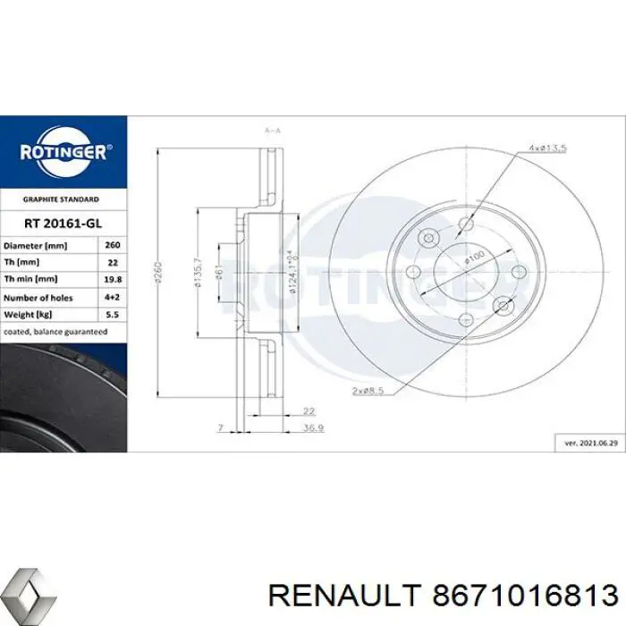 Купити 8671016813 Renault (RVI) Ротор гальмівний