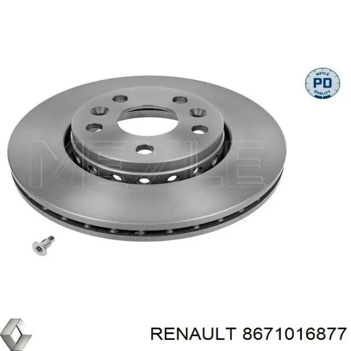 8671016877 Renault (RVI) диск гальмівний передній