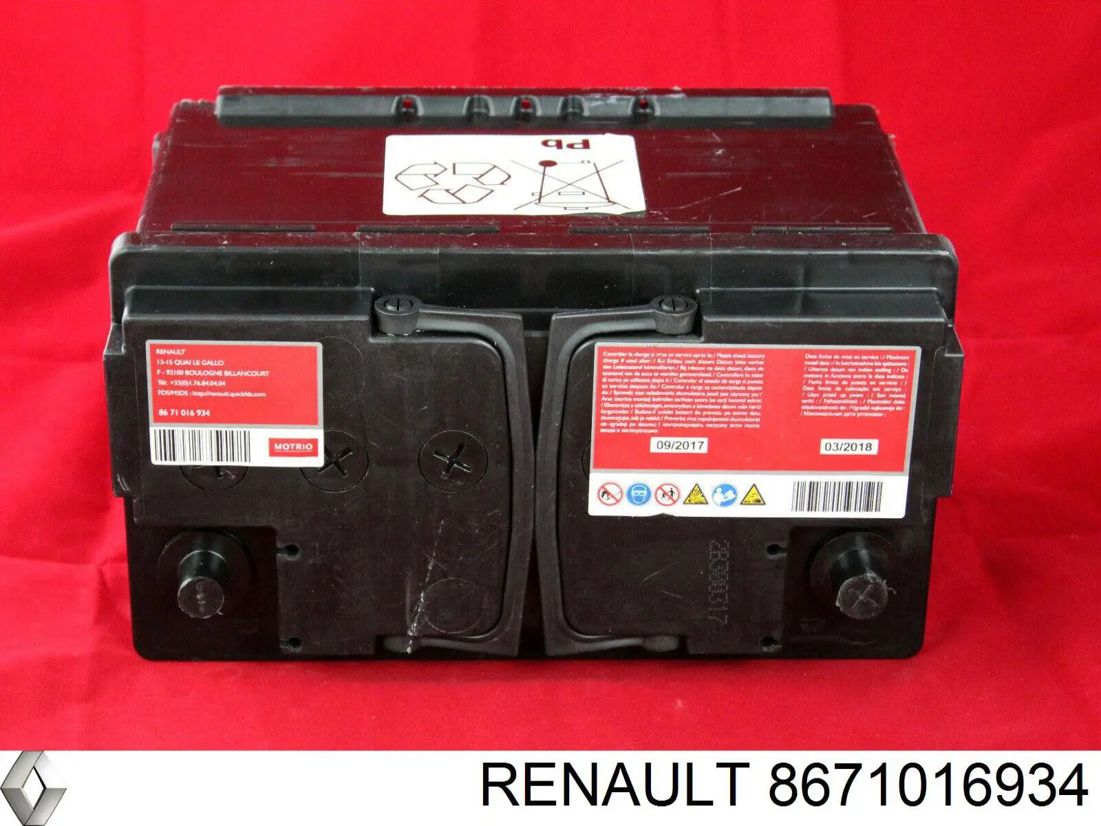 Купити 8671016934 Renault (RVI) Автомобільна батарея