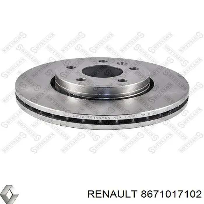 Гальмівні диски передні 8671017102 Renault (RVI)