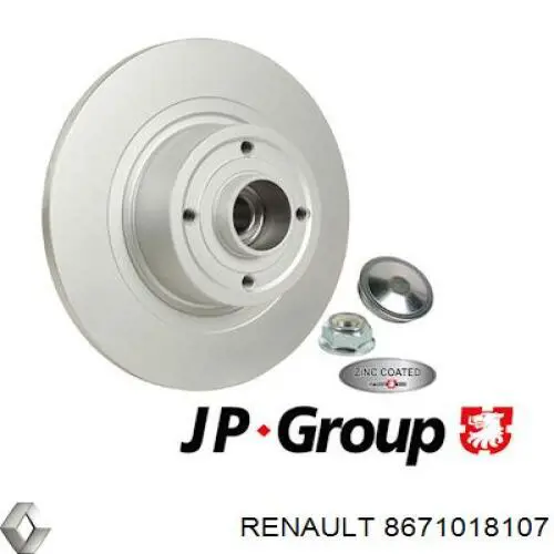 Задні дискові гальма Renault (RVI) 8671018107 ціна, від 75.23 USD