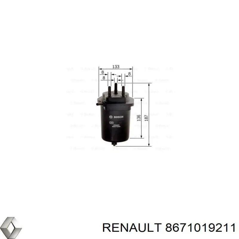 Фільтр тонкого очищення палива Renault (RVI) 8671019211 ціна, від 18.80 USD