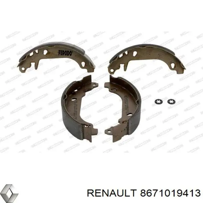 Колодки гальмові задні, барабанні Renault (RVI) 8671019413 ціна, від 16.69 USD