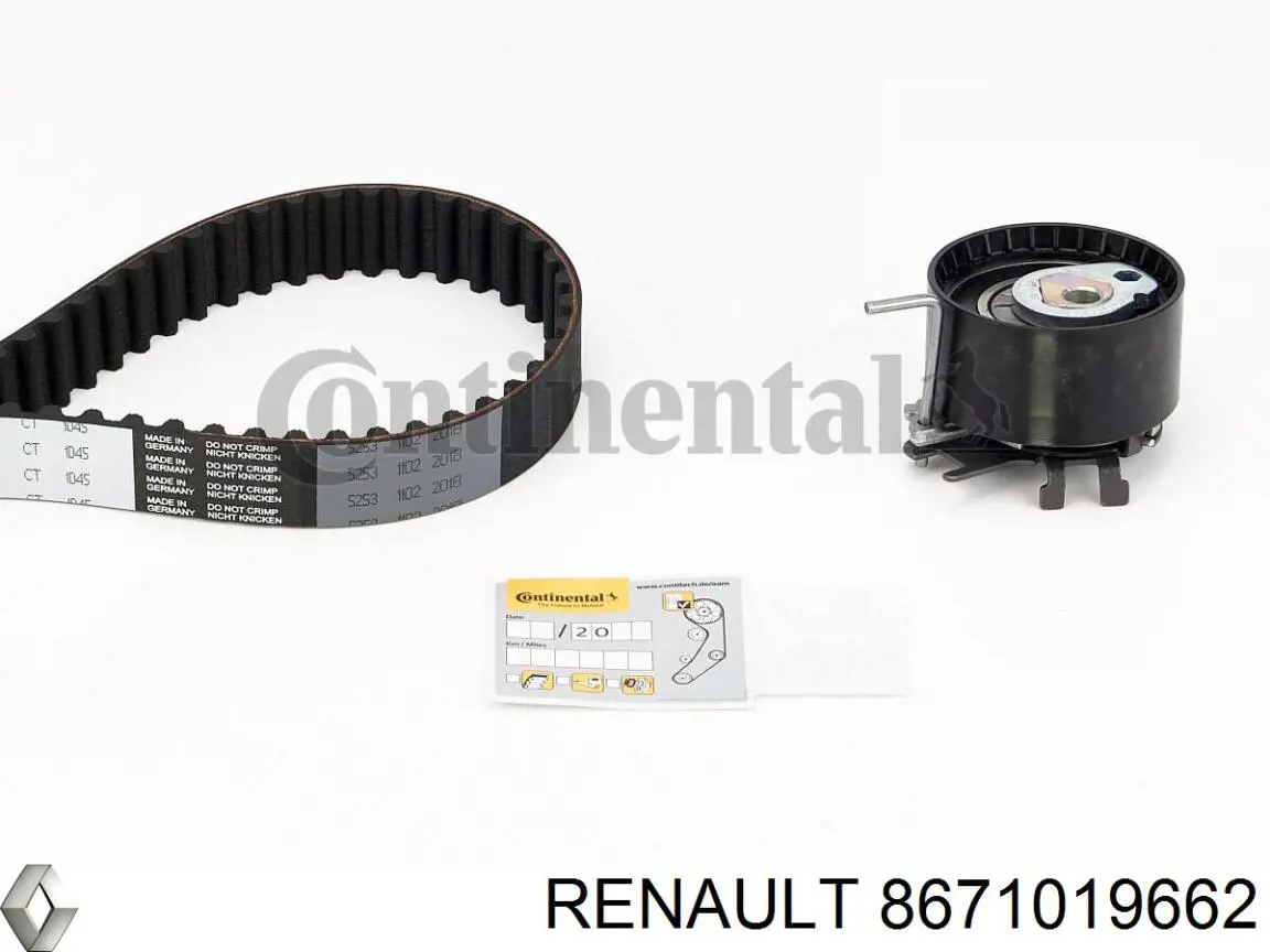 Комплект ГРМ Renault (RVI) 8671019662 ціна, від 50.51 USD