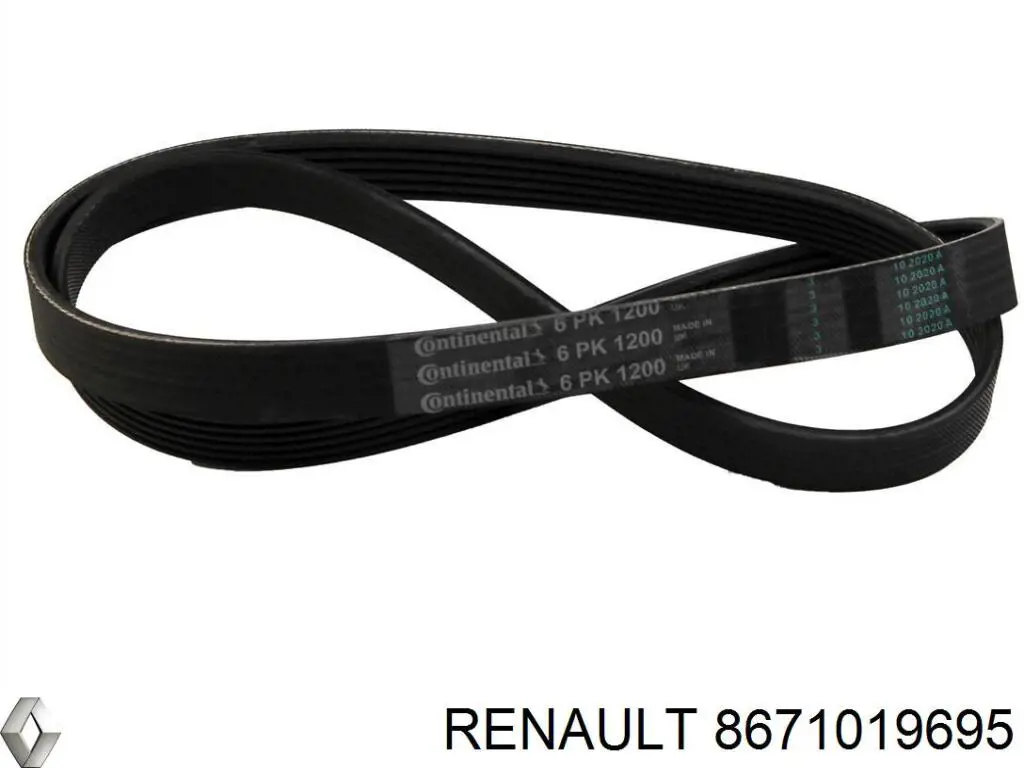 Клиновий ремінь Renault (RVI) 8671019695 ціна, від 10.28 USD