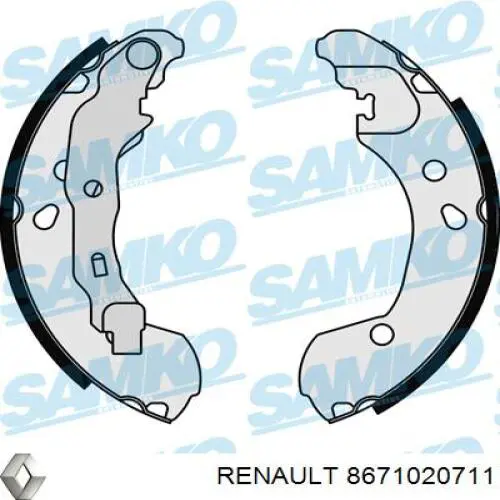 Колодки гальмові задні, барабанні 8671020711 Renault (RVI)